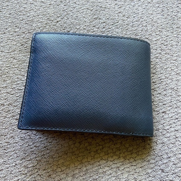 MICHAEL KORS MENS Blue Leather Billfold Wallet with Passcase NWOT - Picture 5 of 5
